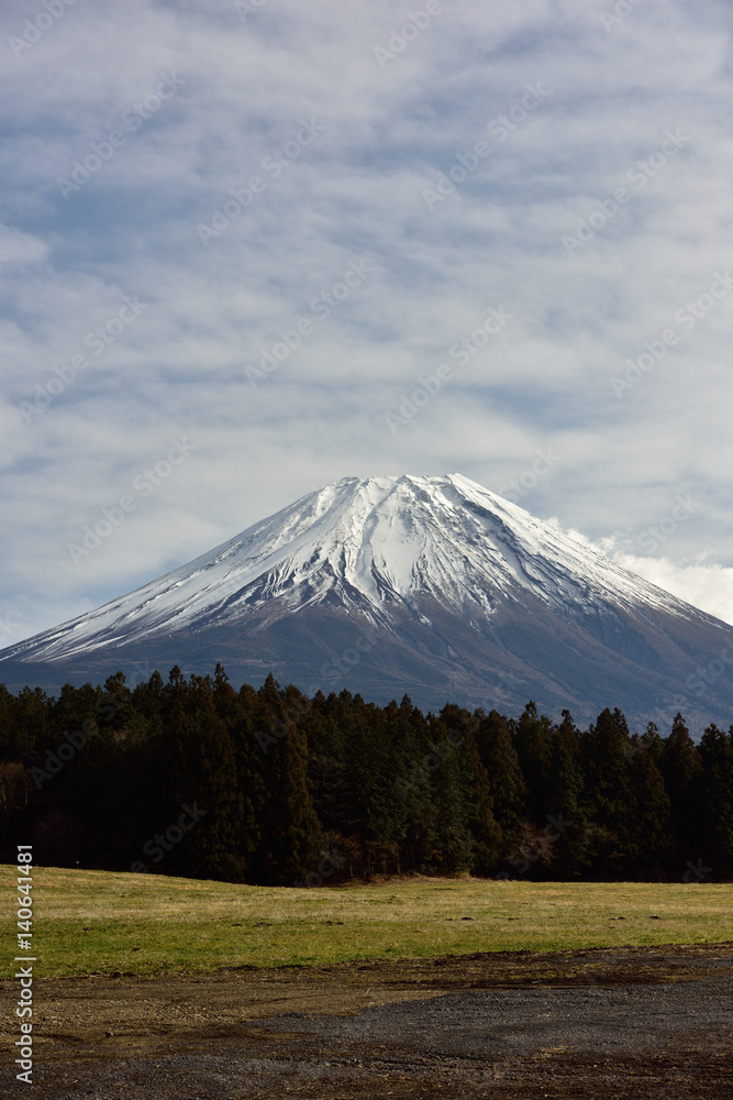 朝霧高原から見た富士山