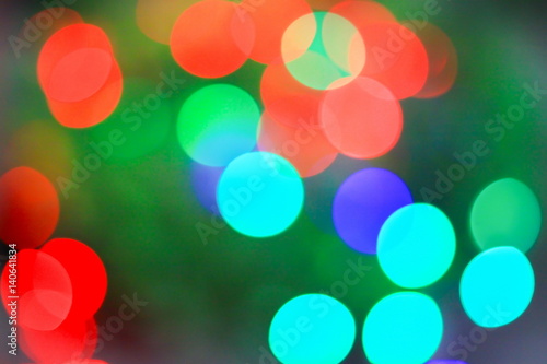 Abstract circular bokeh background of Christmaslight  photo