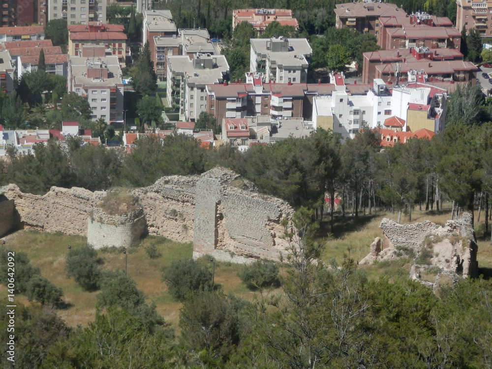 Castle ruins above town