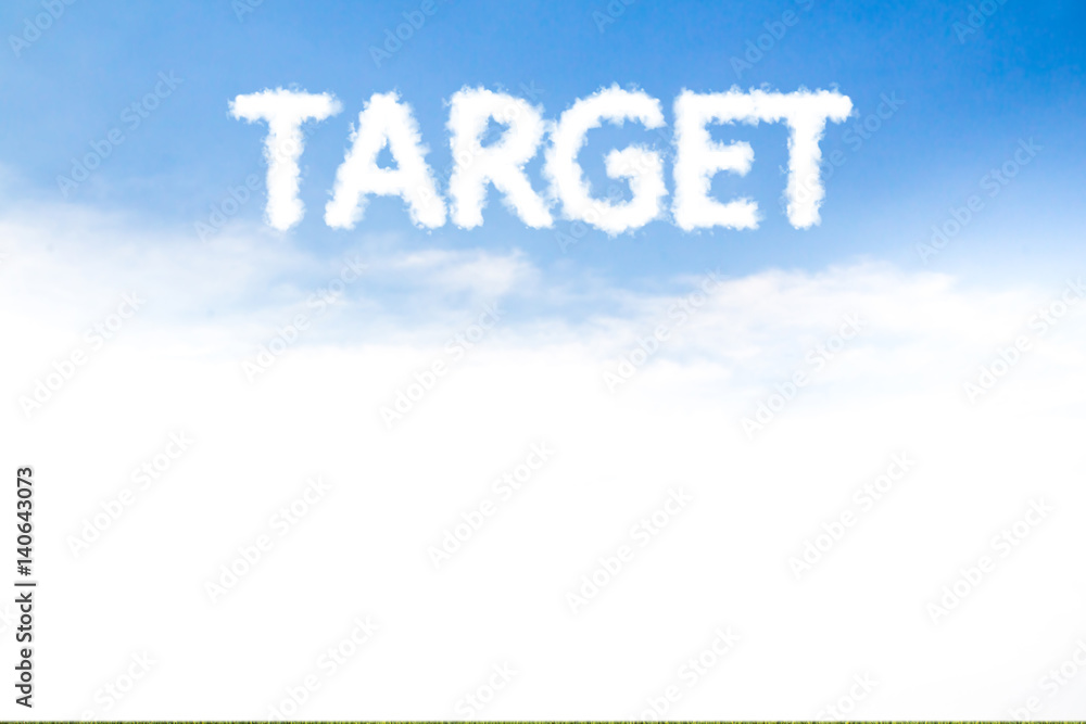 Target Cloud is in sky background Target Cloud is in sky background