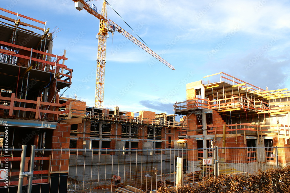 Housing construction in shell construction Housing construction in shell construction