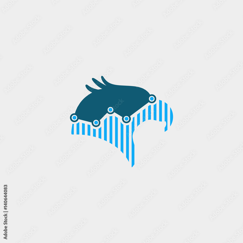 Fototapeta premium eagle finance logo. animal logo with statistic concept