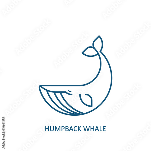 Humpback whale icon. Vector illustration.
