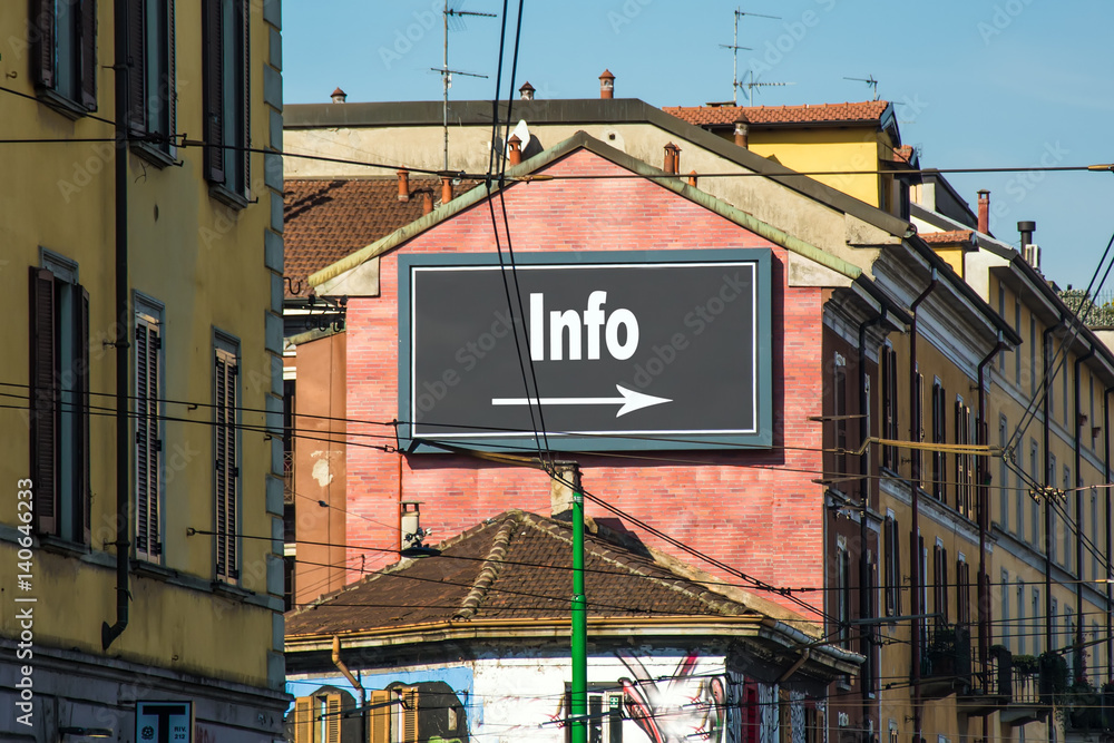 Obraz premium Schild 215 - Info