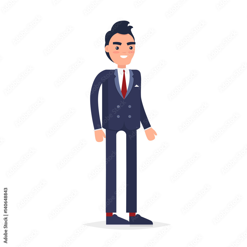 Obraz premium Businessman Character Isolated Vector Illustration