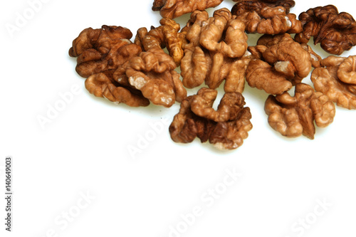 Walnuts on whote background - studio shot