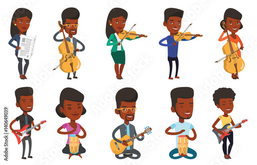 Vector set of media people characters.