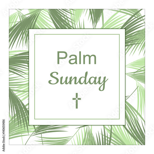 Palm Sunday banner as religious holidays background