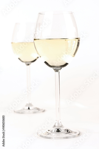 Glass of white wine - studio shot