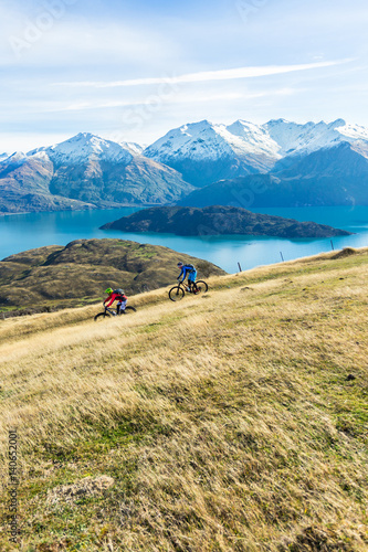 Mountain Biking Group in Epic Landscape