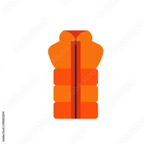 Orange waistcoat with zipper icon