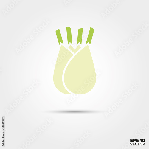 fennel vegetable vector icon