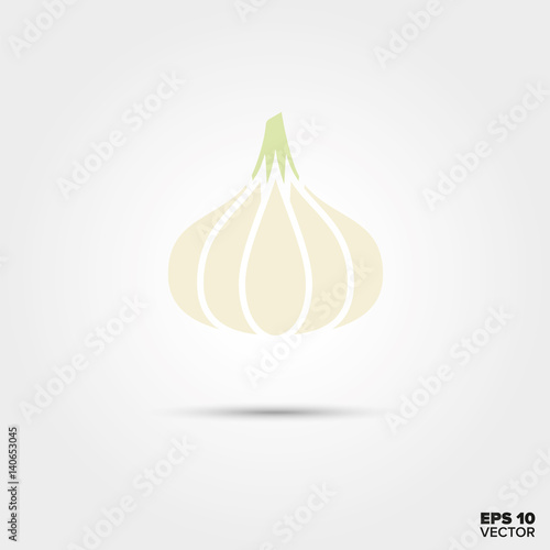 garlic vegetable vector icon