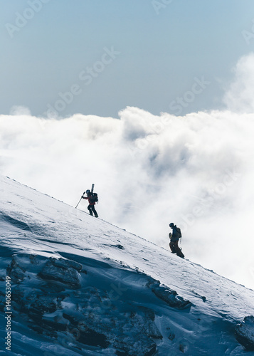 Male Skier in the Mountains