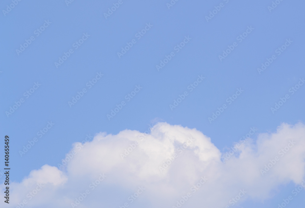 White fluffy clouds in blue sky and space White fluffy clouds in blue sky and space