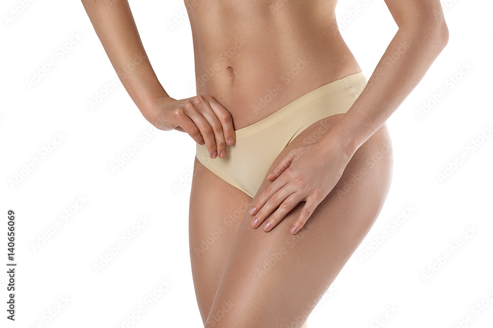 Ideal woman's abdomen and hips