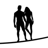 Silhouette | Junges Paar im Urlaub