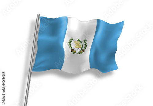 Drapeau du Guatemala en qualité vectorielle 