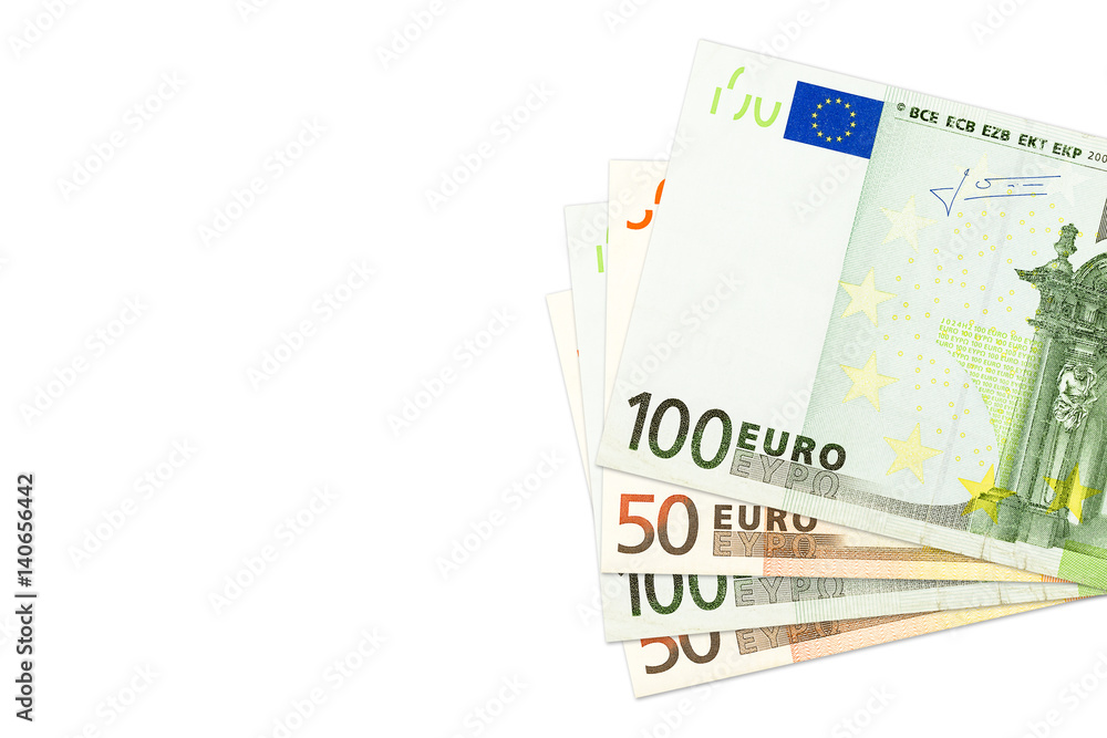 some 50 and 100 euro bank notes some 50 and 100 euro bank notes