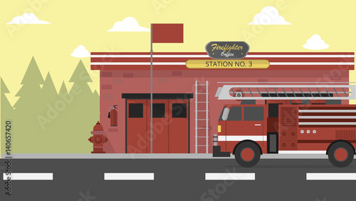 Firefighter Office Background