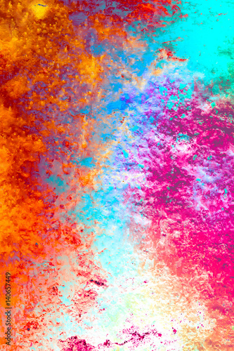 Grunge color wall background texture in rainbow style © bearok