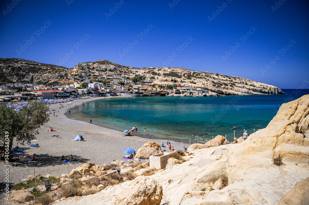 Matala Beach, Crete island
