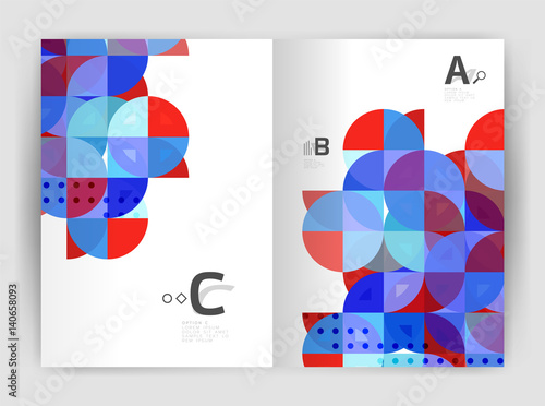 Vector modern geometric annual report cover