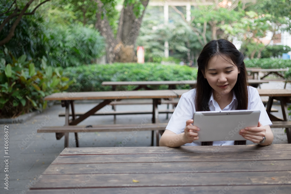 Woman using tablet Woman using tablet
