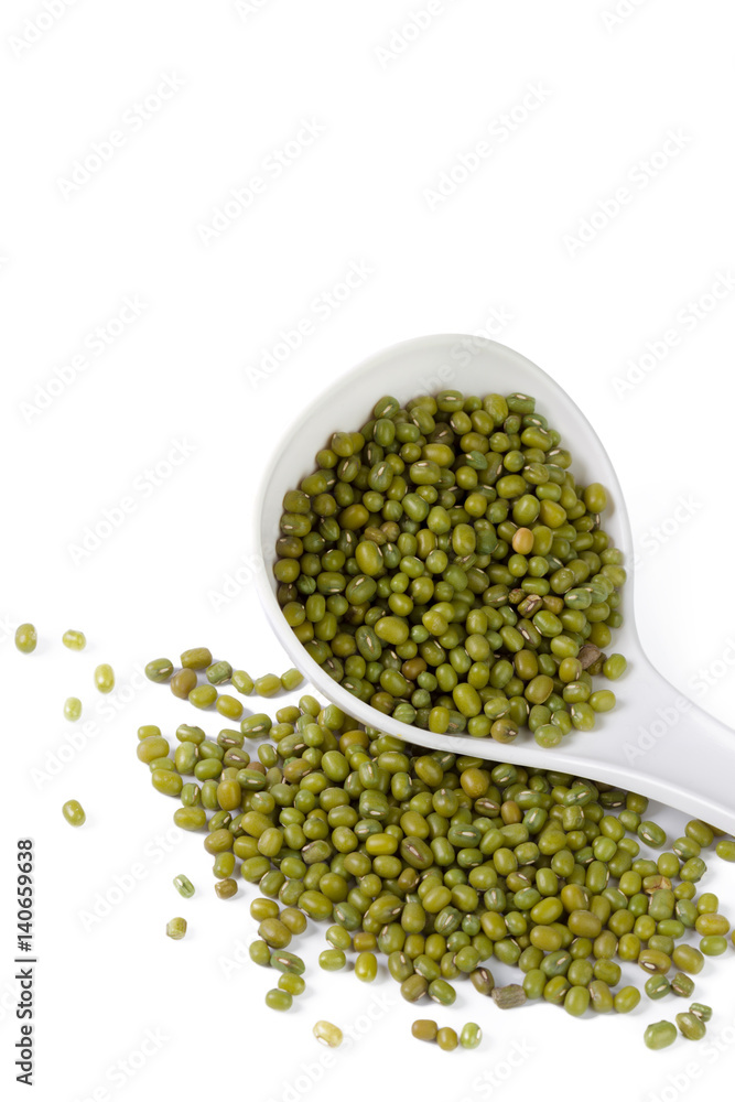 Mung beans isolated on white background Mung beans isolated on white background