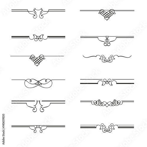 Vector Calligraphic page dividers 