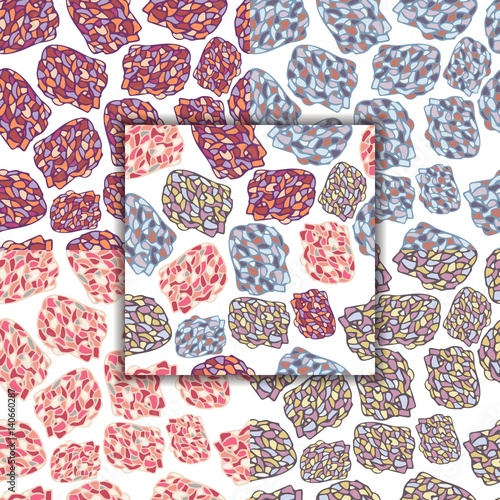 Mosaic object rock stone shape stained glass color patterns of abstract backgrounds