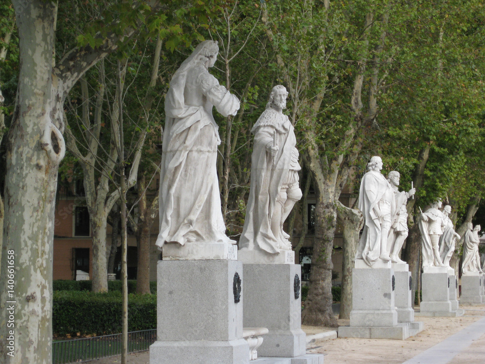 Statuary in Spanish Garden