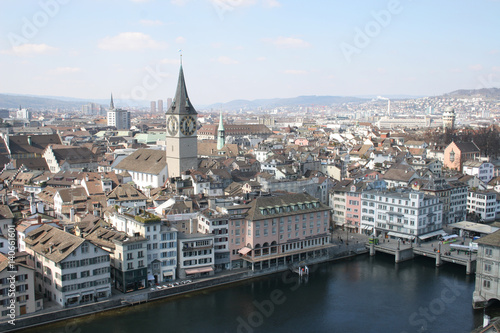 Aerial view of Zurich  Switzerland