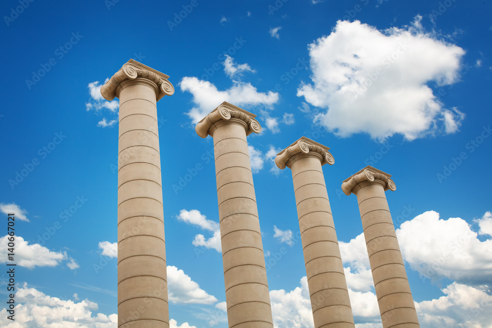 The Four Columns Les Quatre Columnes - near by National Art Museum at ...