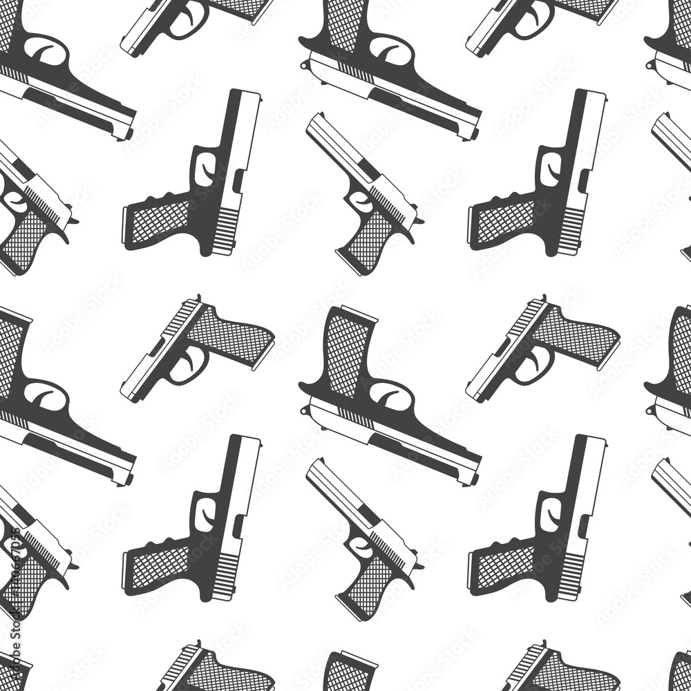 Obraz premium Army pattern with gun icons