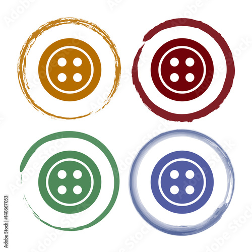 Pinselstrich Icon Set - Knöpfe - Schneider