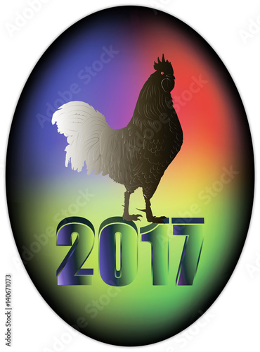 2017 is the year of the rooster in Chinese style 