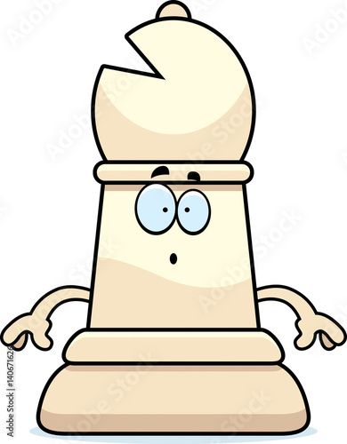 Surprised Cartoon Chess Bishop
