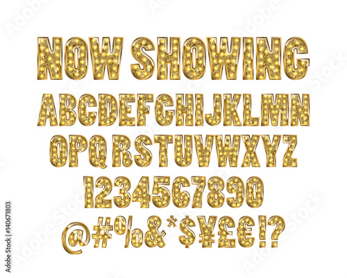Cinema alphabet vector