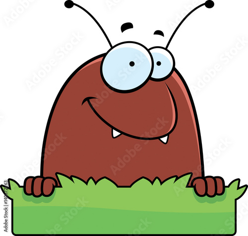 Cartoon Flea Grass Sign