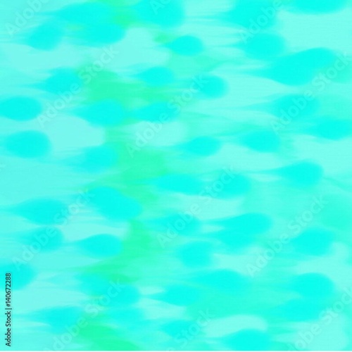 Abstract background of blots of blue and green spreading paint light and dark throughout the drawing