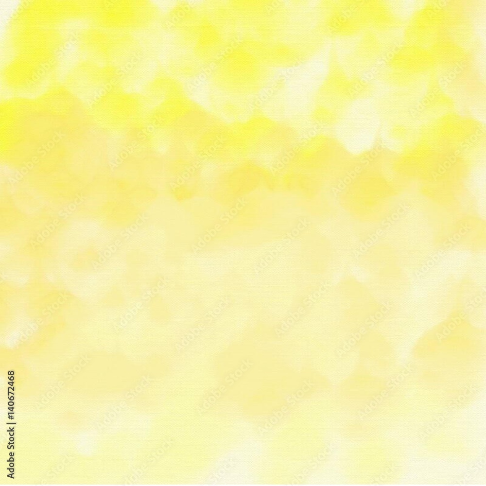Abstract background of spots of yellow spreading paint light and dark throughout the drawing