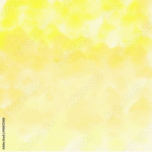 Abstract background of spots of yellow spreading paint light and dark throughout the drawing