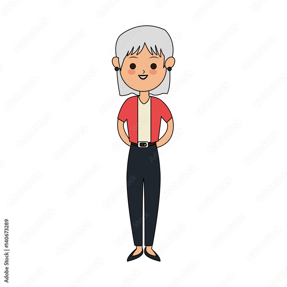 elderly grey hair woman cute cartoon icon image vector illustration design elderly grey hair woman cute cartoon icon image vector illustration design