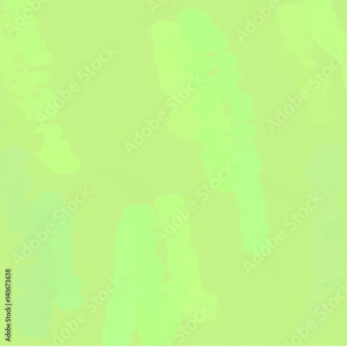 Abstract background of spots of yellow and green spreading paint light and dark throughout the drawing