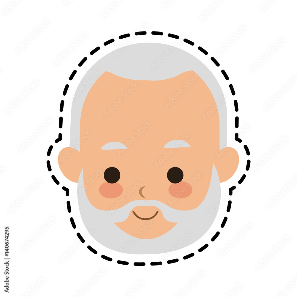elderly grey haired man cute cartoon icon image vector illustration design elderly grey haired man cute cartoon icon image vector illustration design