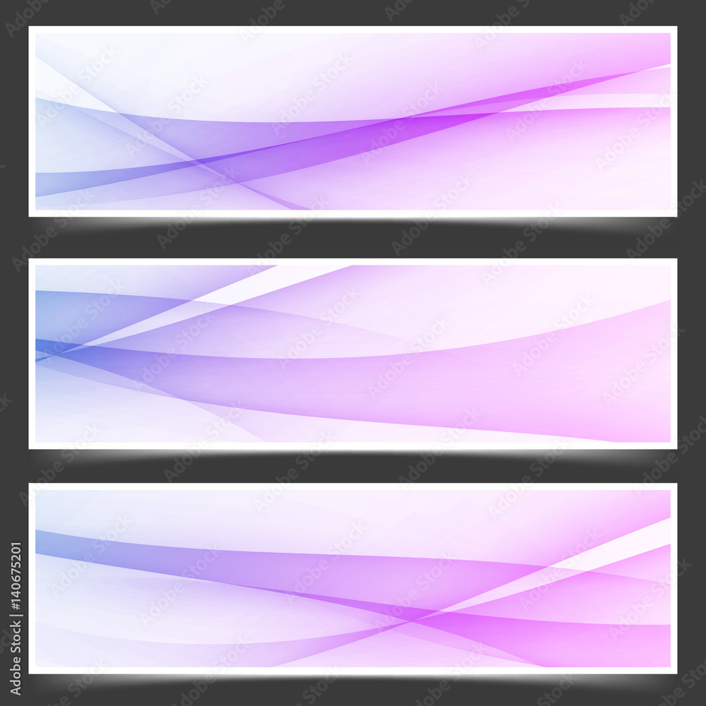 Fototapeta premium Minimalistic abstract futuristic flyer set