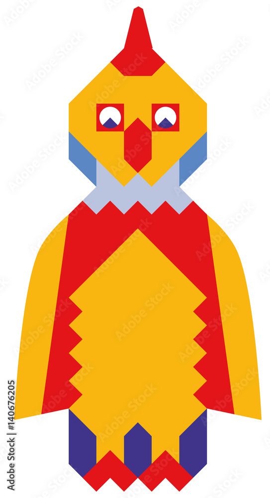 Mosaic style colorful cock illustration Mosaic style colorful cock illustration