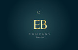 eb e b  gold golden luxury alphabet letter logo icon template