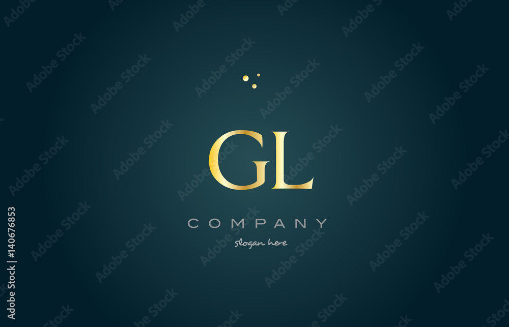 gl g l gold golden luxury alphabet letter logo icon template Stock ...